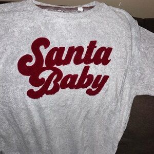 Gray 'Santa Baby' Sweater